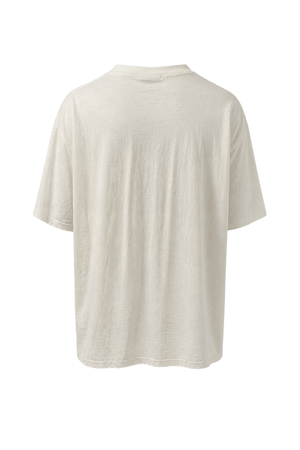1990s Light Gray Cotton T-Shirt - Back View