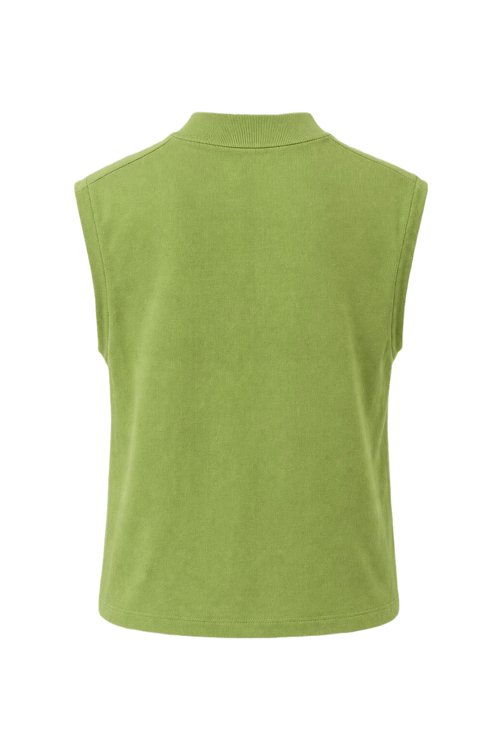 1960s Lime Green Cotton Tank Top - Back View