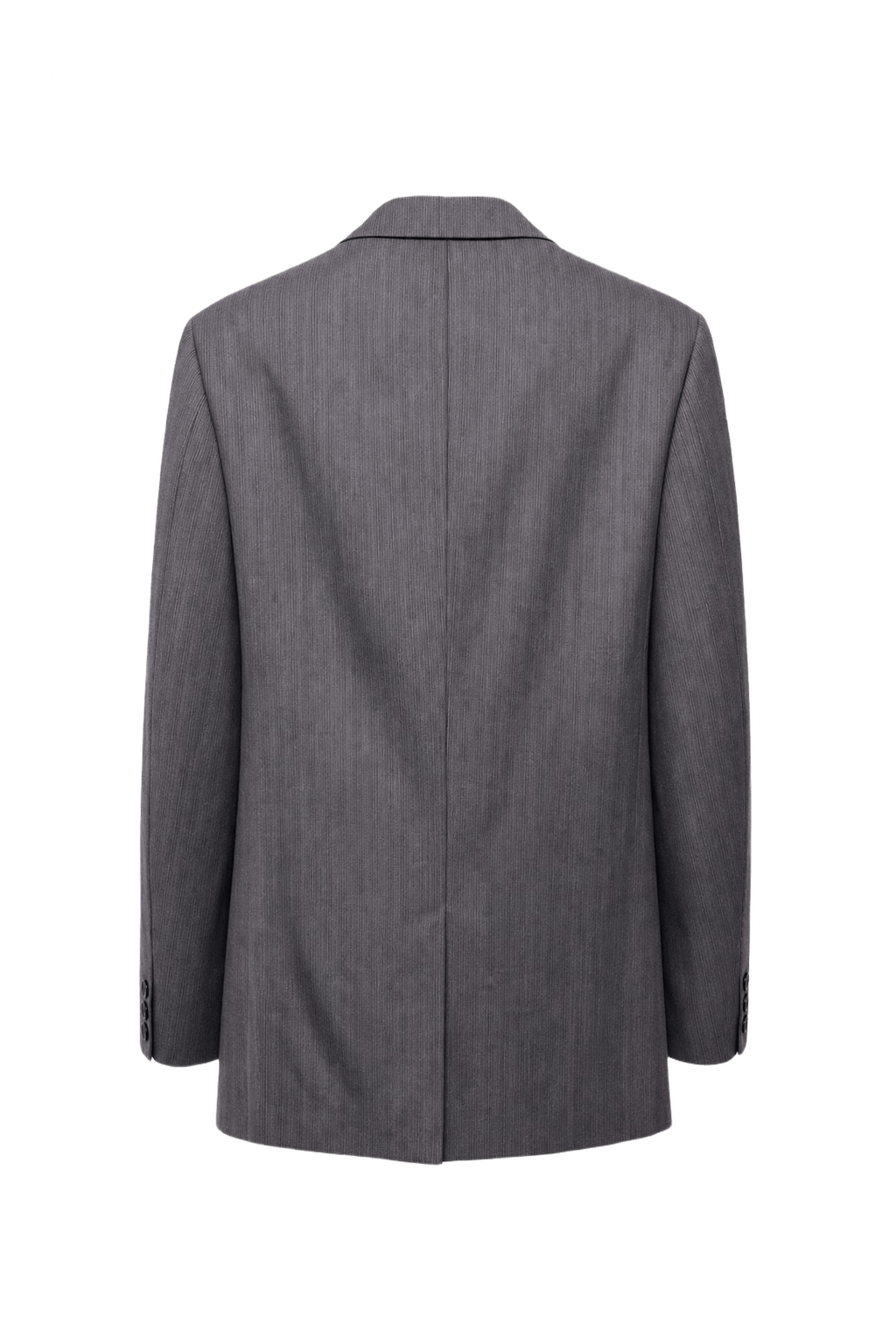 1960s Gray Wool Blend Blazer - Back View