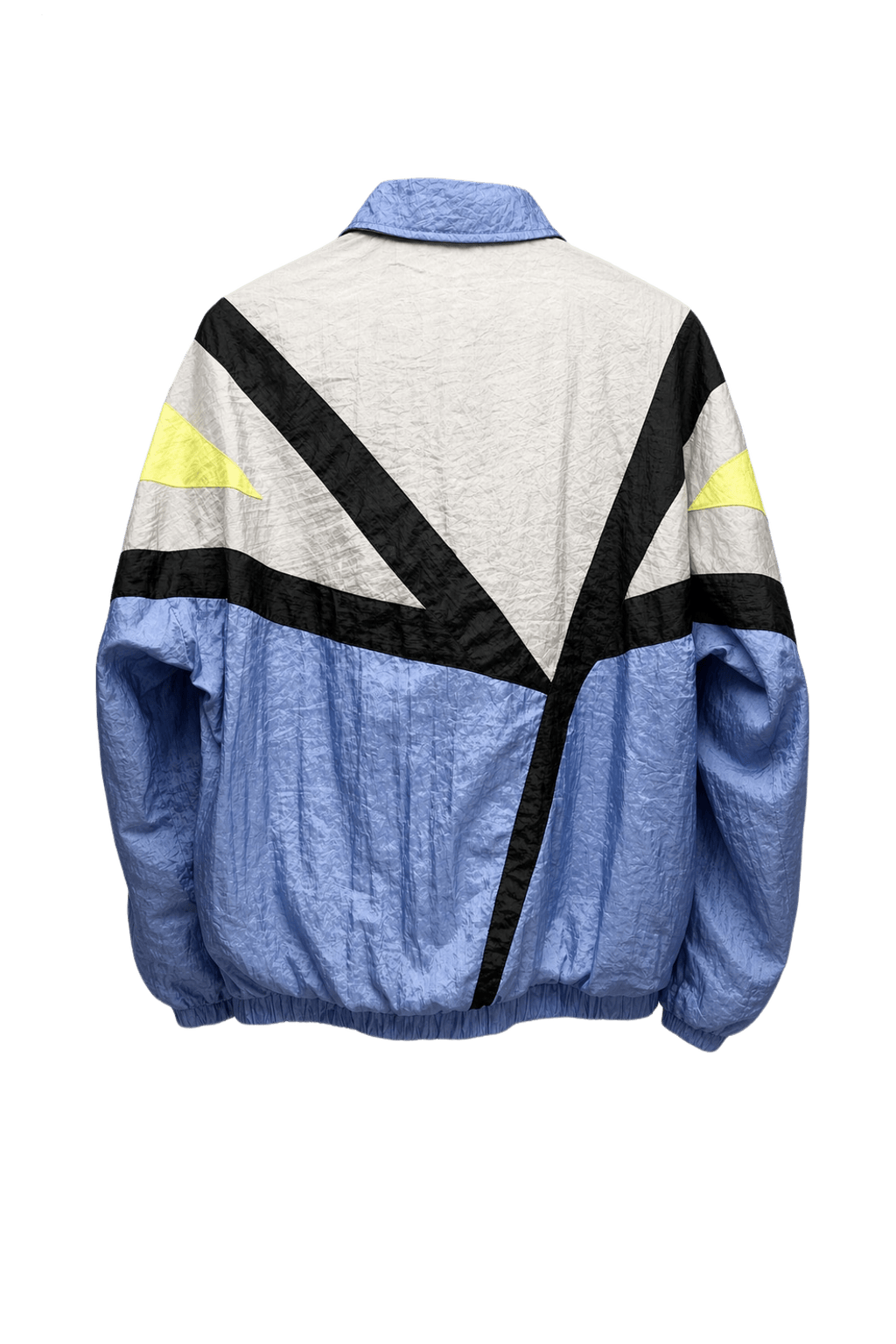 1980s Light Blue Nylon Jacket - Back View