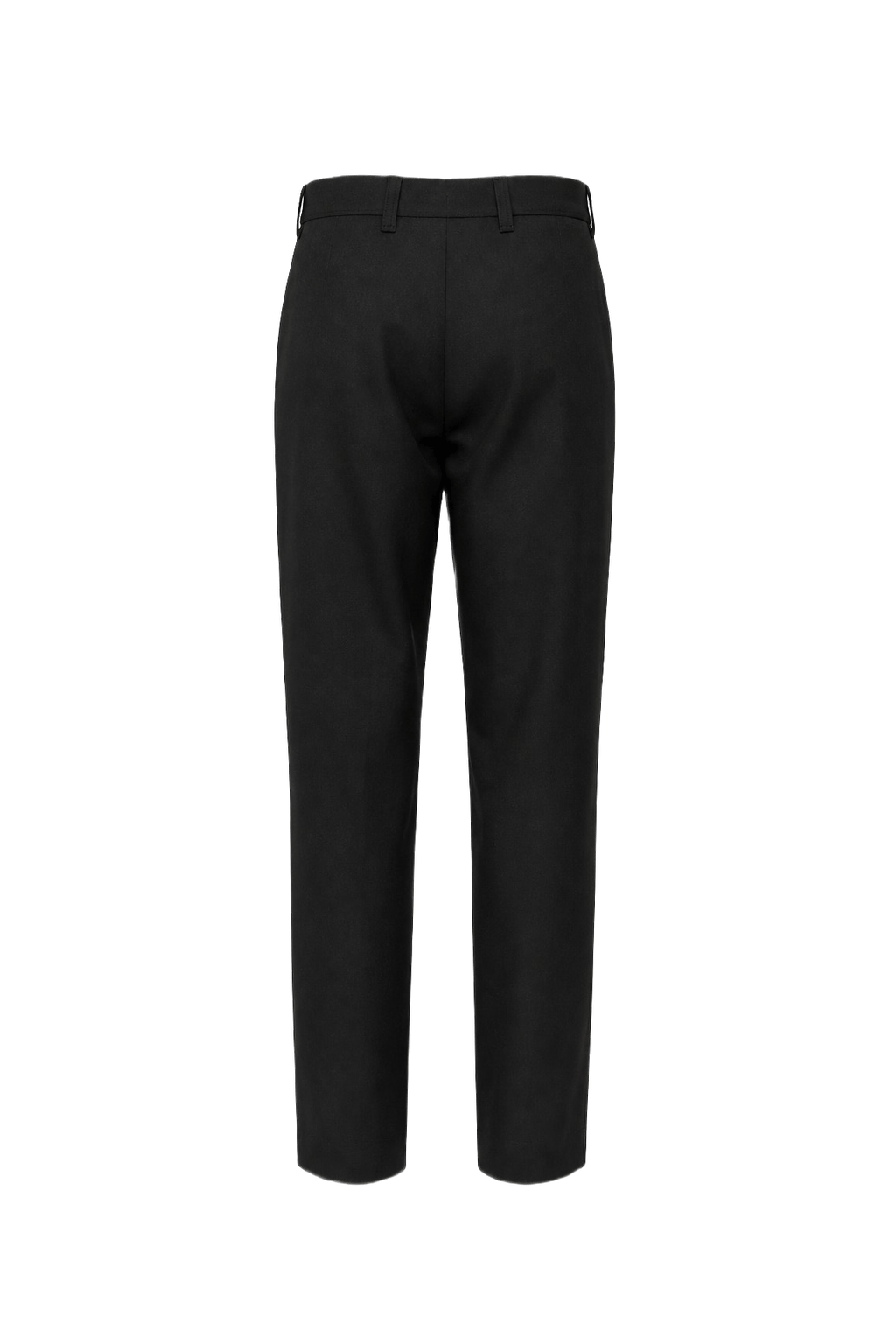 1960s Black Wool Blend Trousers - Back View