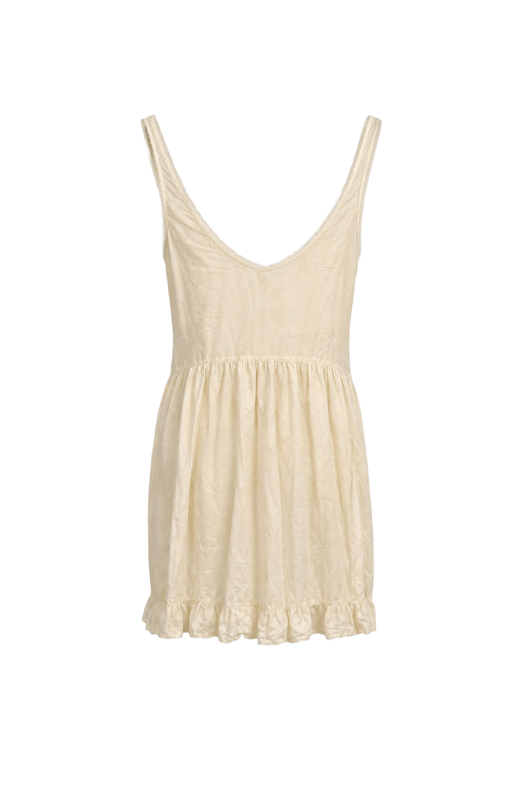 1920s Cream White Cotton Blend Mini Dress - Back View