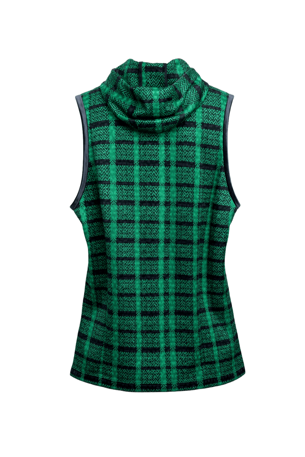 1980s Green Polyester Blend Sleeveless Top - Back View