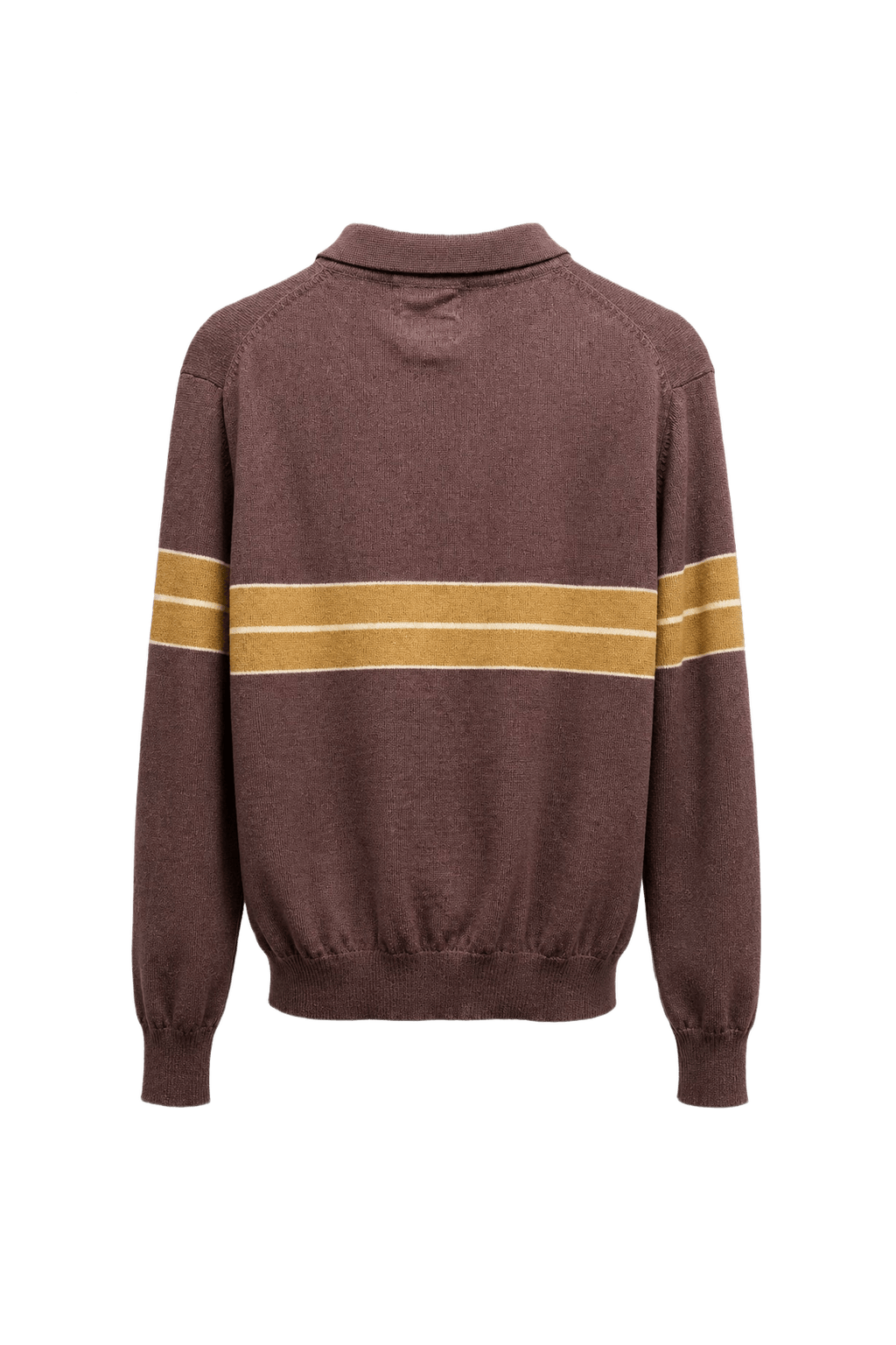 1970s Brown Acrylic Sweater - Back View