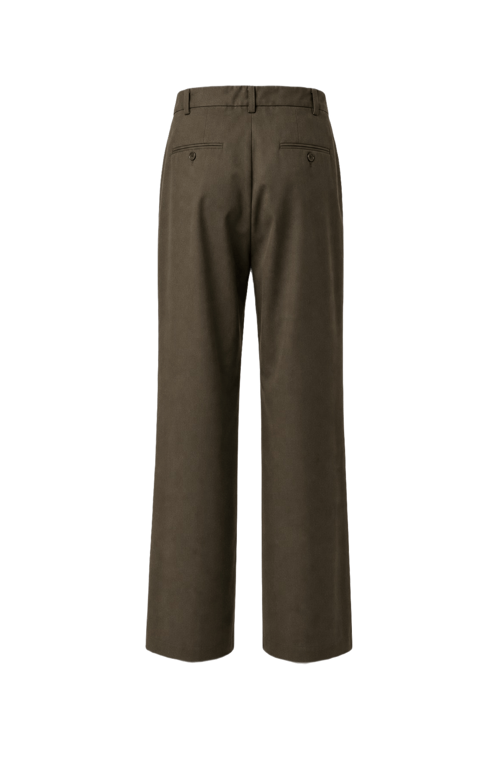 1990s Olive Green Cotton Trousers - Back View