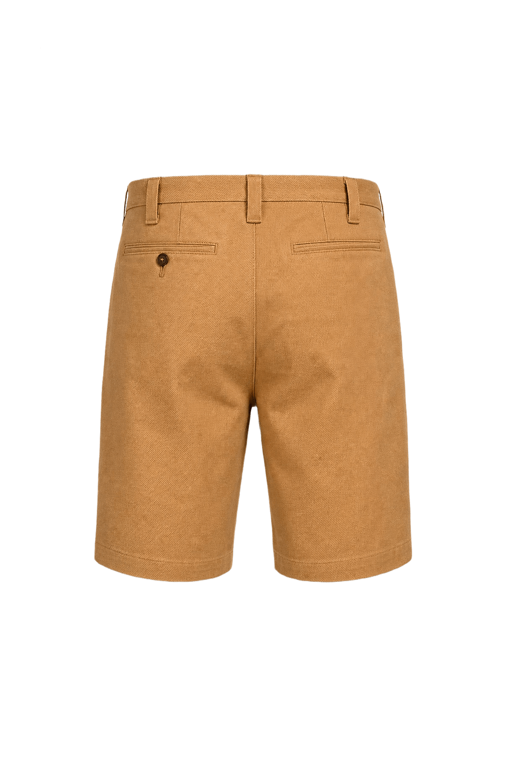 1970s Mustard Yellow Cotton Shorts - Back View
