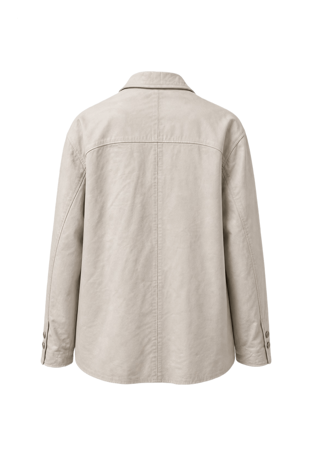 1980s Cream White Cotton Blazer - Back View