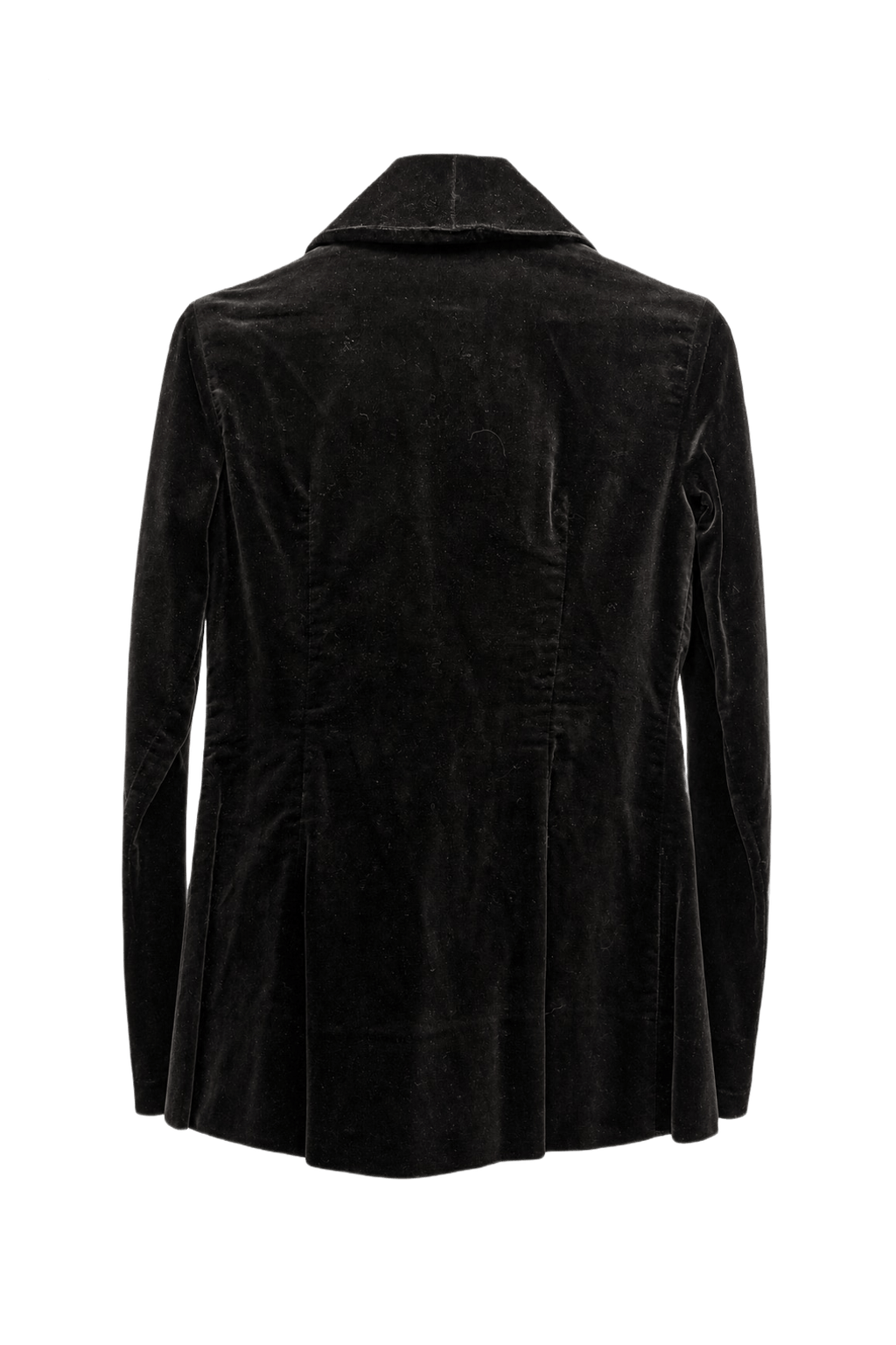 1990s Black Velvet Jacket - Back View