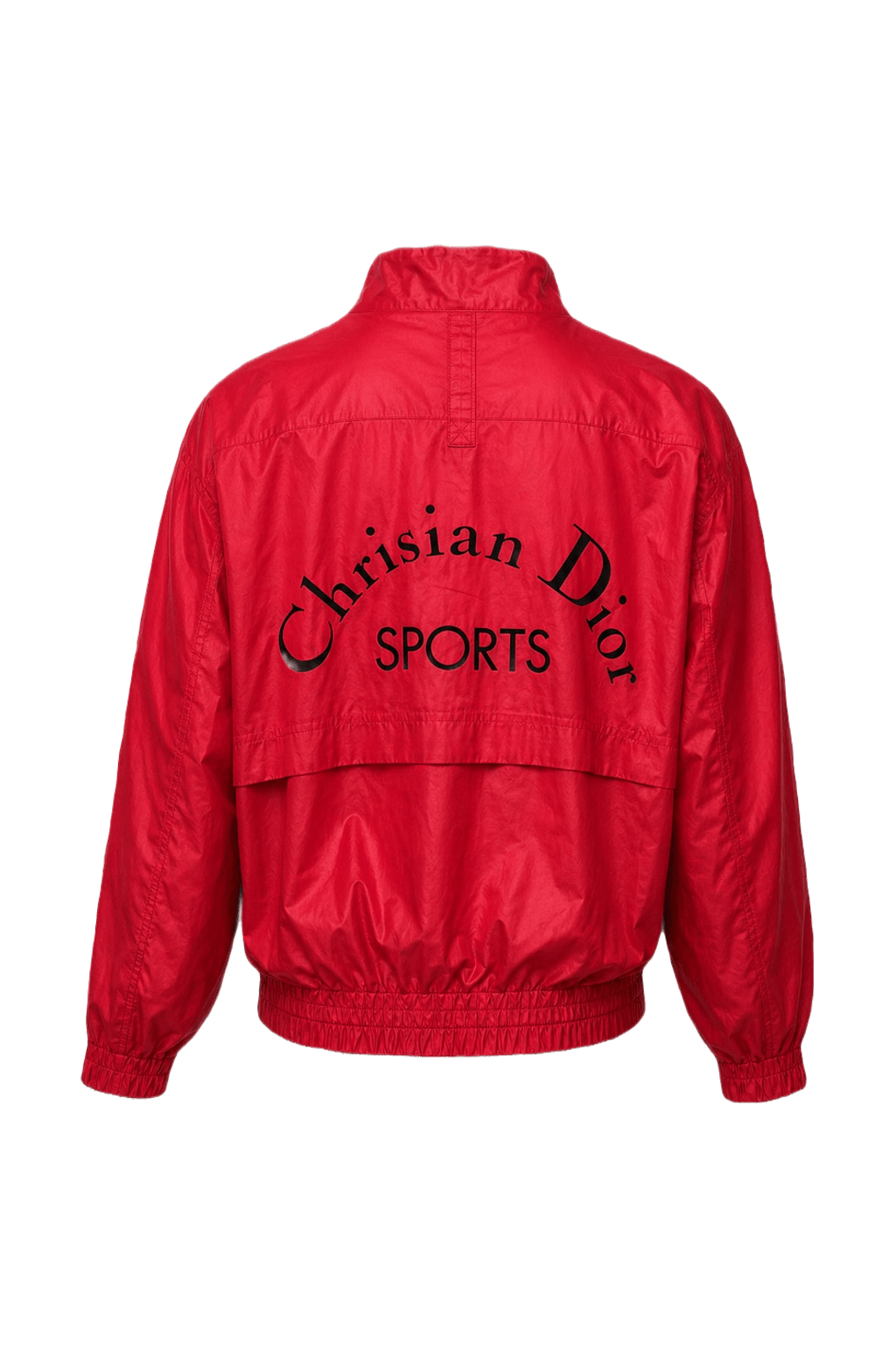 1980s Bright Red Nylon Jacket - Back View