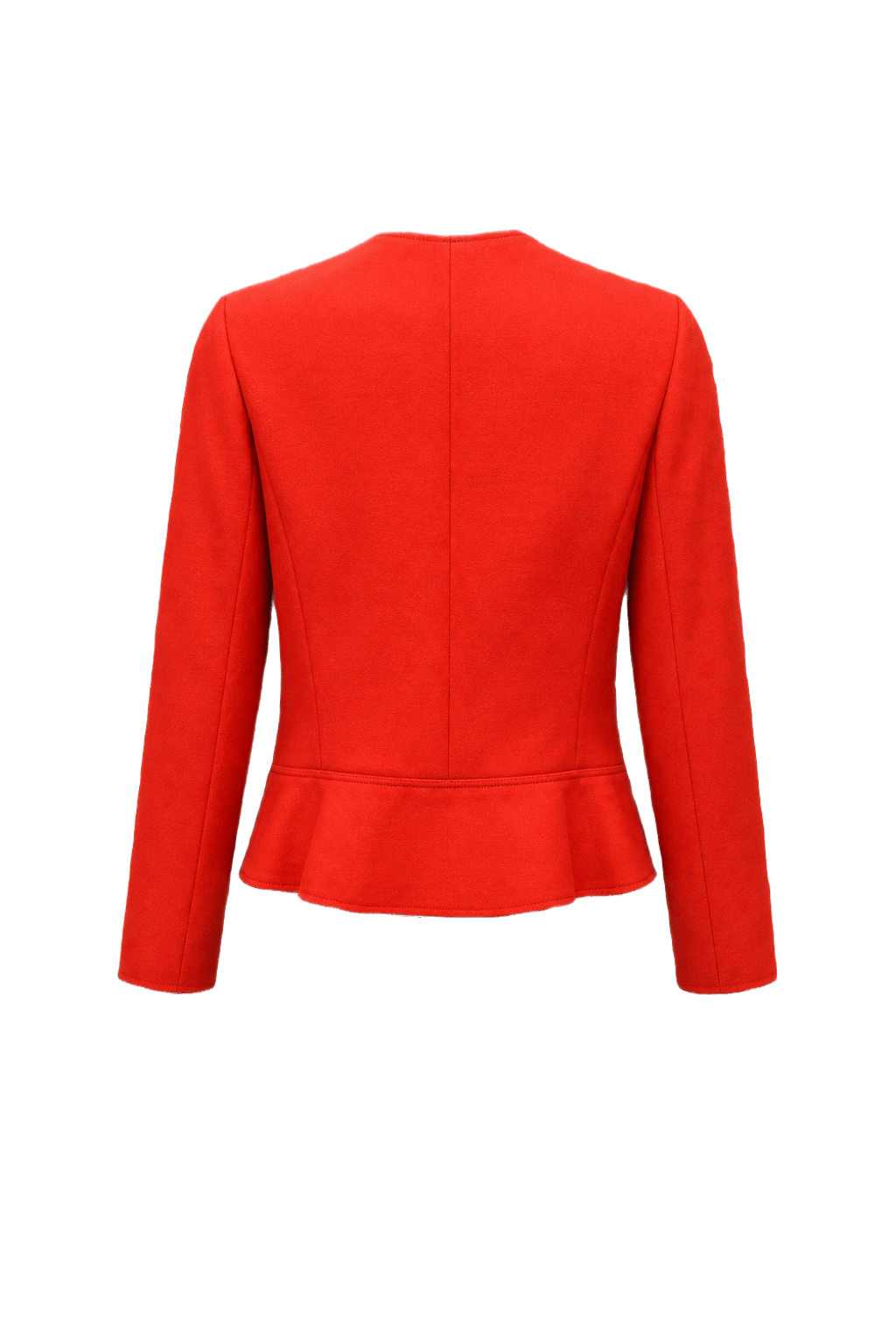 1980s Bright Red Wool Blazer - Back View