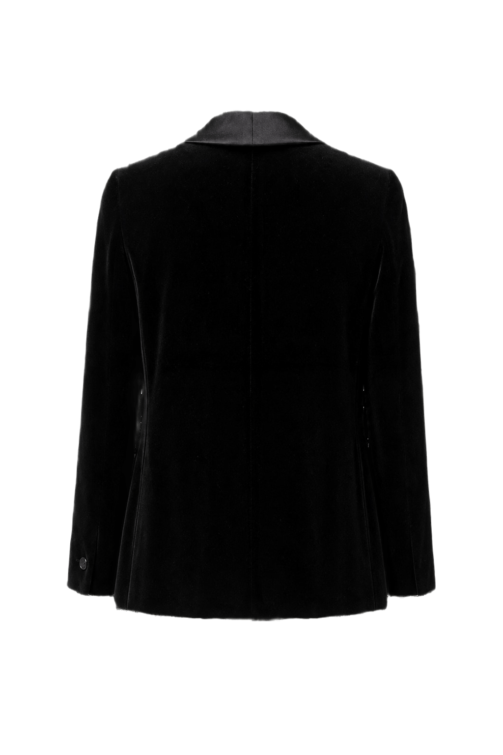 1980s Black Velvet Jacket - Back View