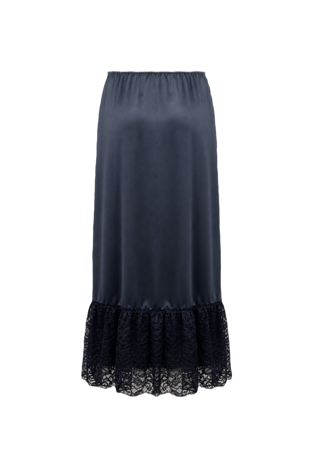 1960s Navy Blue Nylon Skirt - Back View