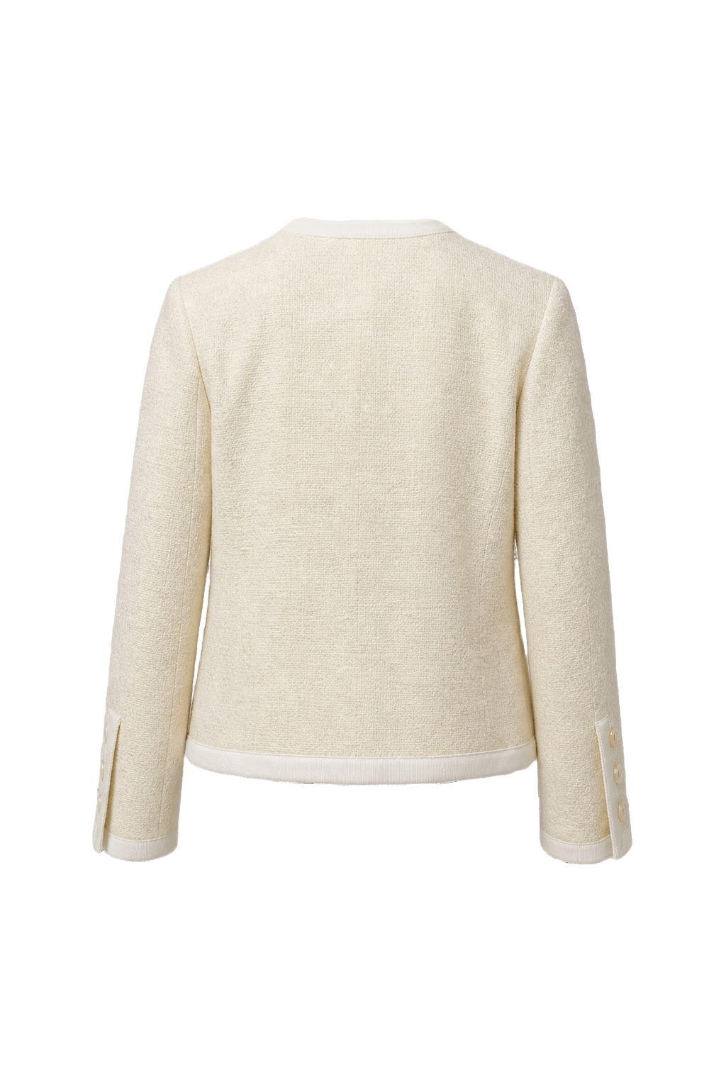 1980s Cream Wool Jacket - Back View