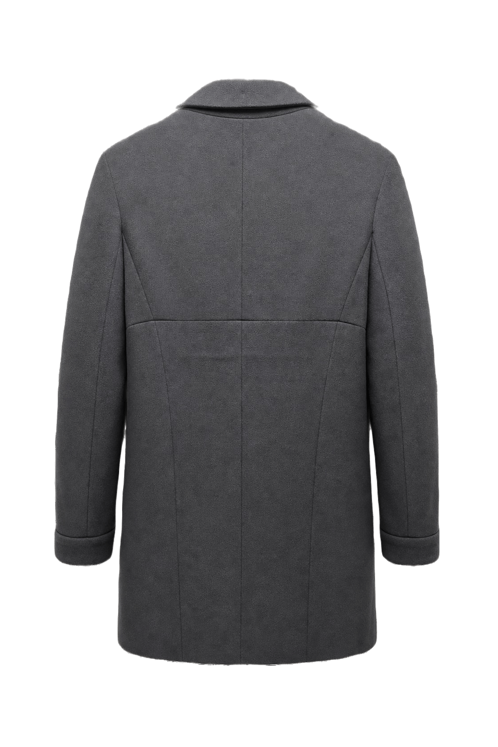 1980s Navy Blue Wool Blend Blazer - Back View