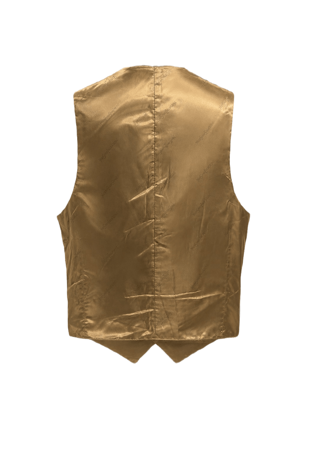 1970s Tan Wool Blend Vest - Back View