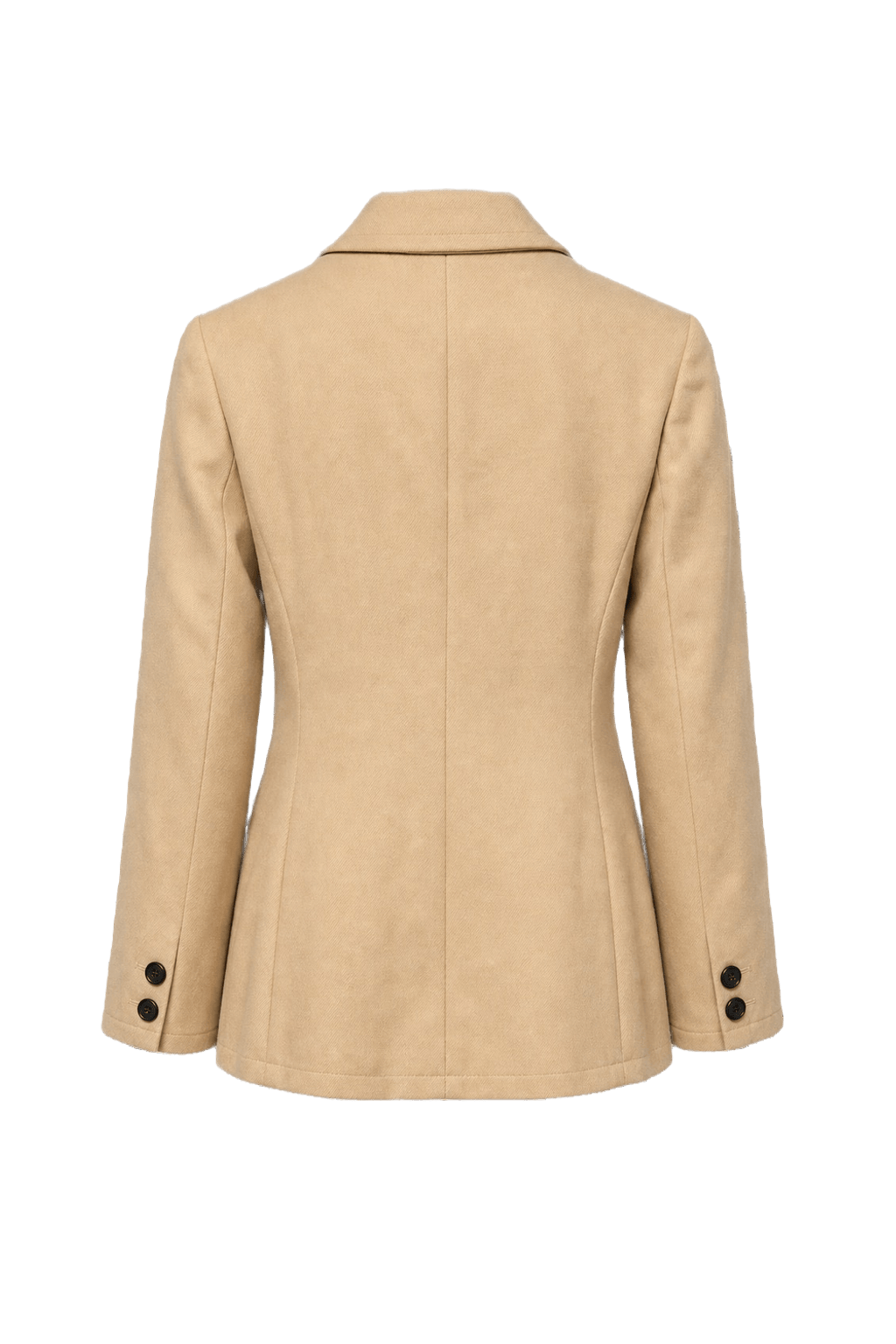 1970s Cream Wool Blend Blazer - Back View