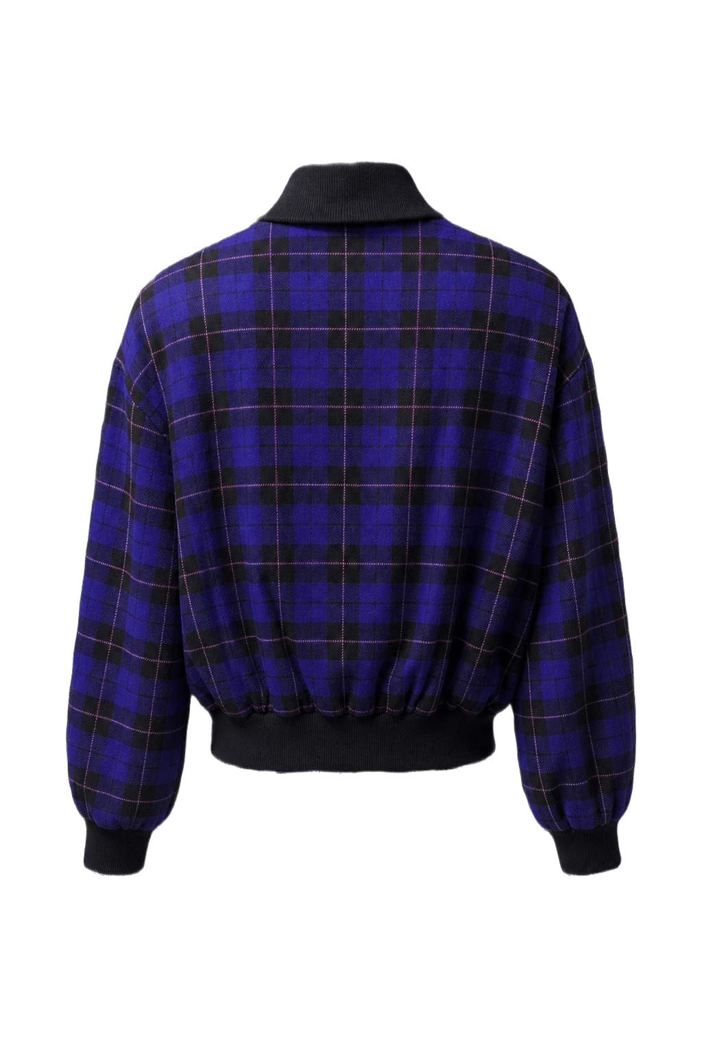 1980s Navy Blue Wool Blend Blazer - Back View