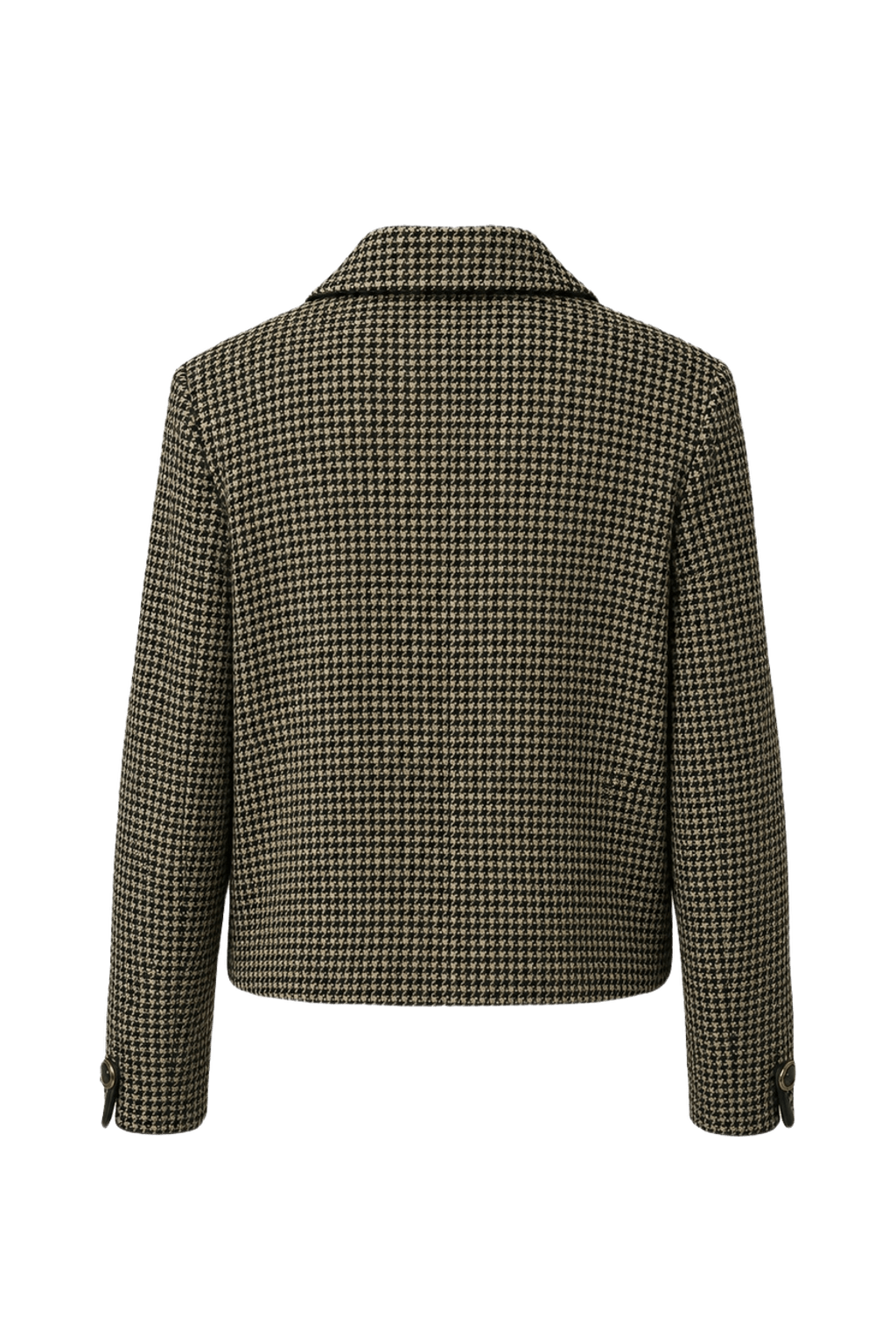 1990s Green Wool Blend Blazer - Back View