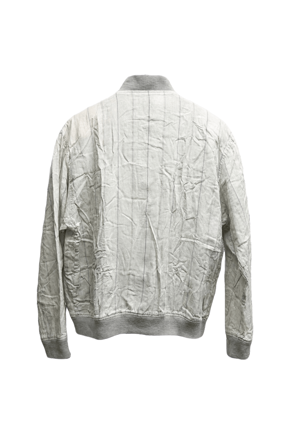 1980s Light Grey Cotton Blend Jacket - Back View