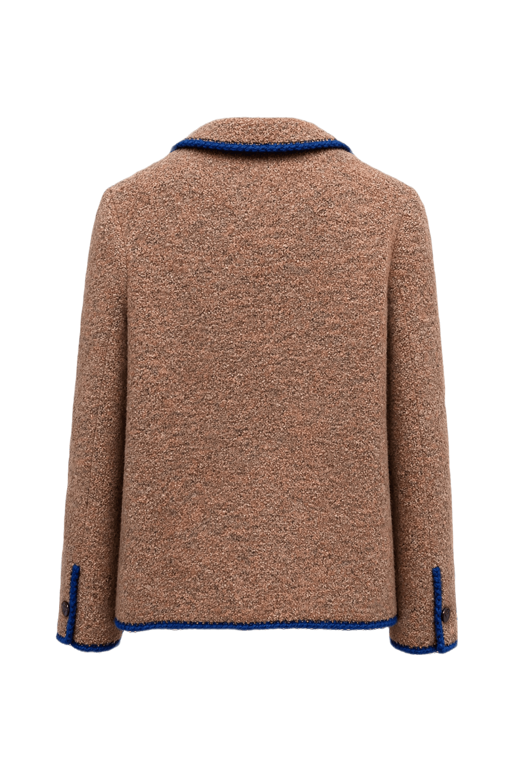 1980s Light Brown Wool Blend Blazer - Back View