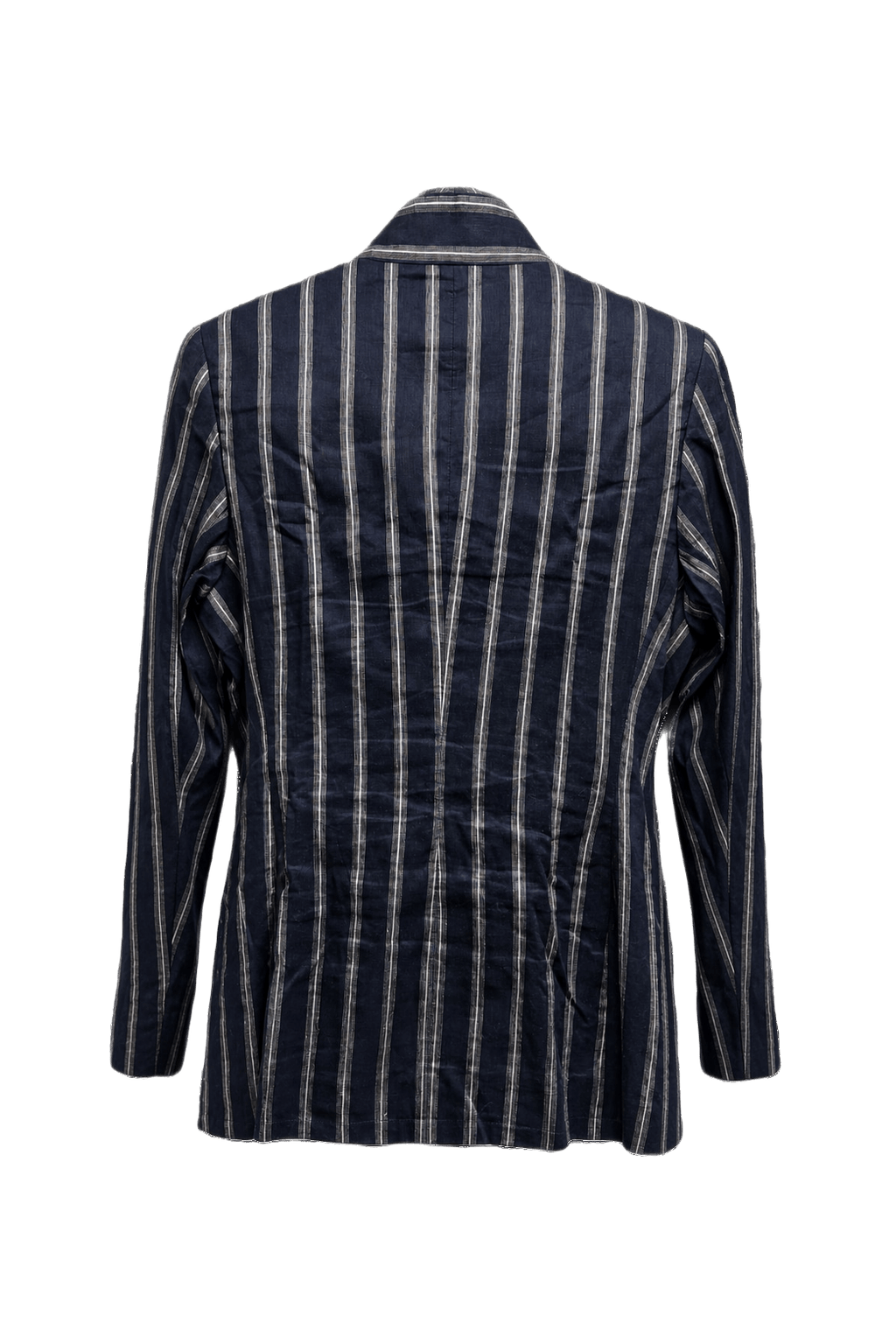 1980s Navy Blue Cotton Blend Jacket - Back View