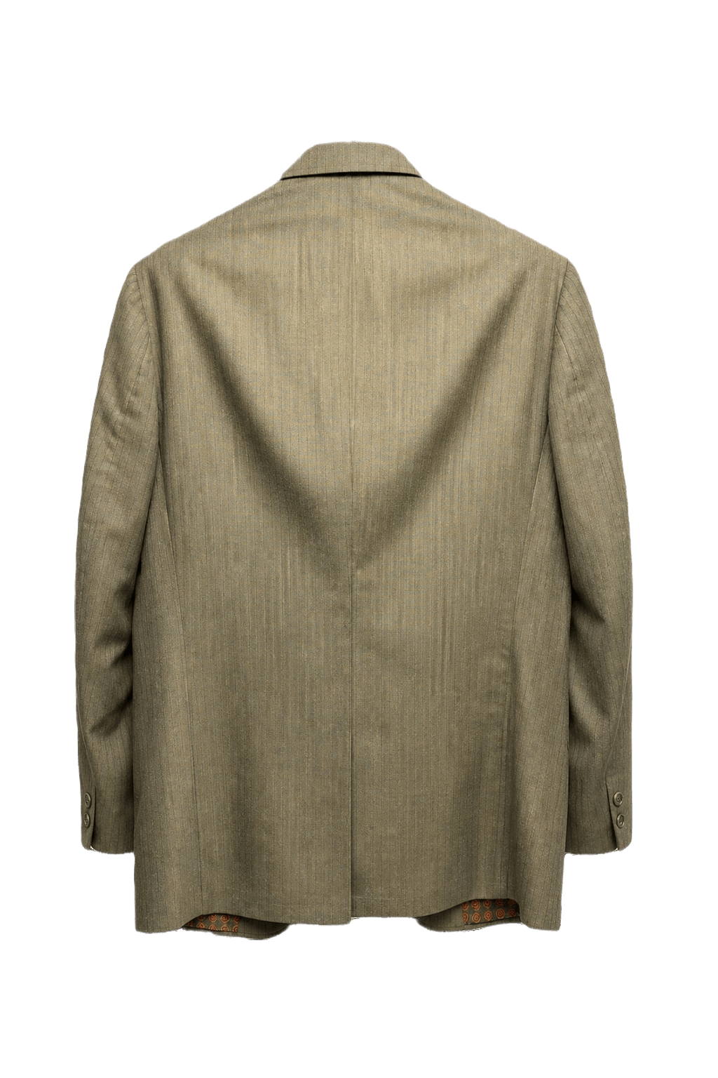 1980s Olive Green Wool Blend Blazer - Back View