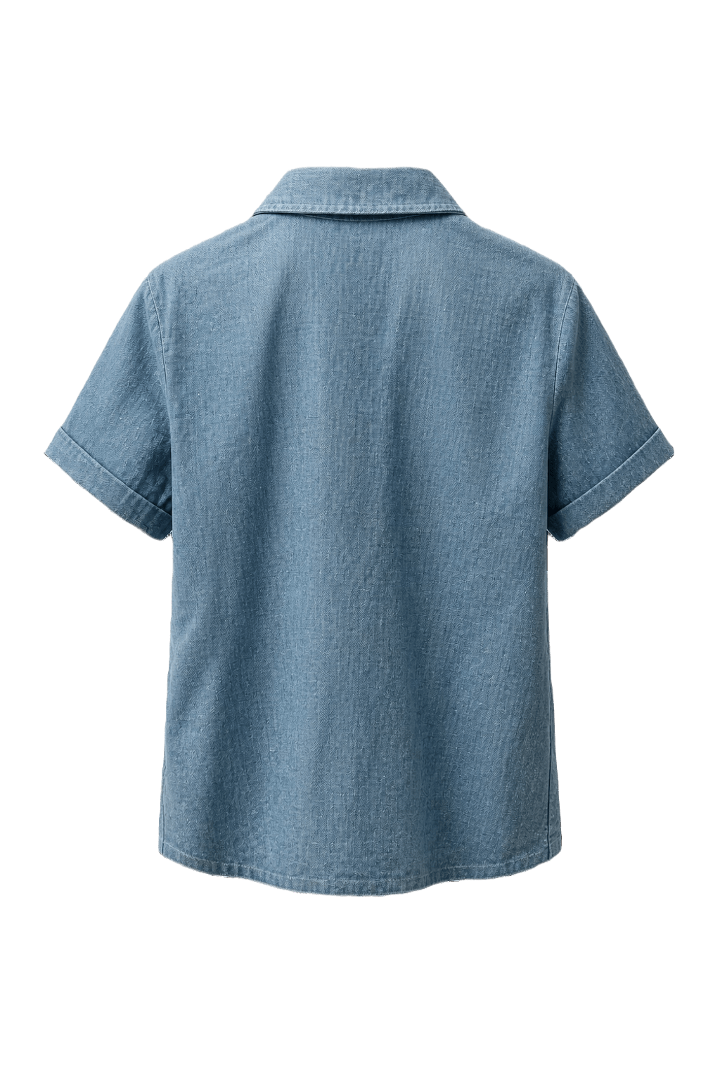 1980s Light Blue Cotton Shirt - Back View