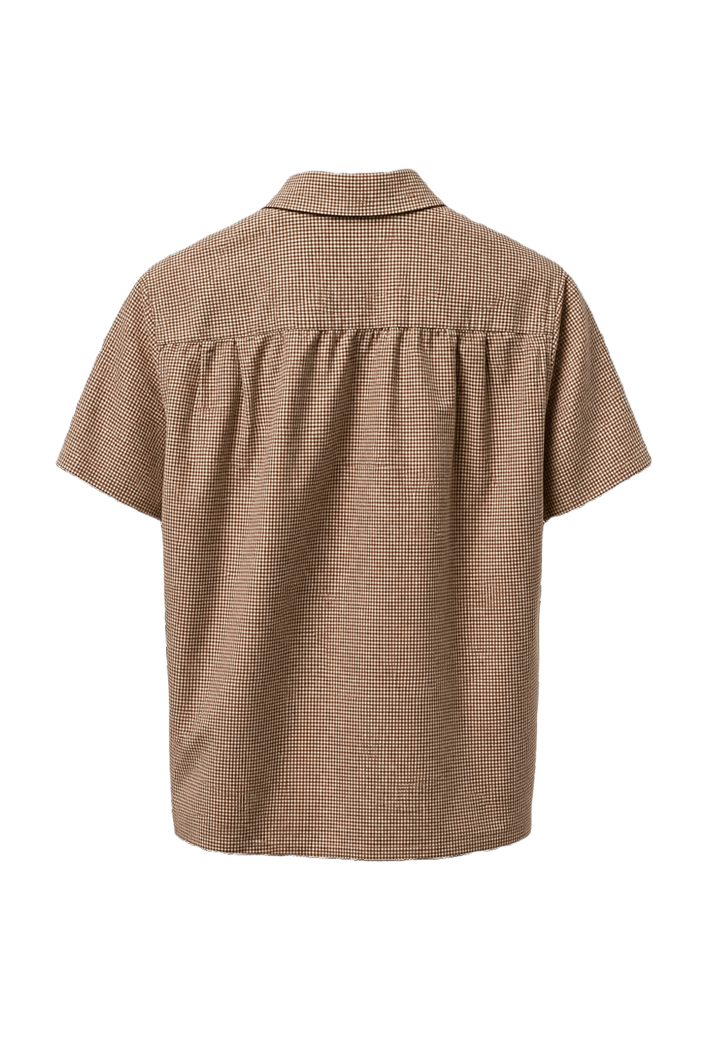 1960s Brown Cotton Shirt - Back View
