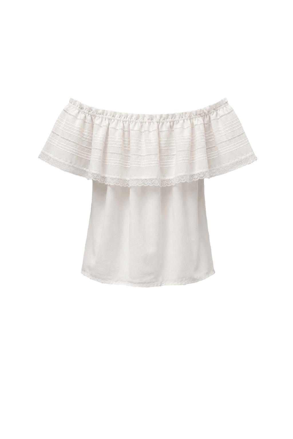 1980s Cream White Cotton Blouse - Back View