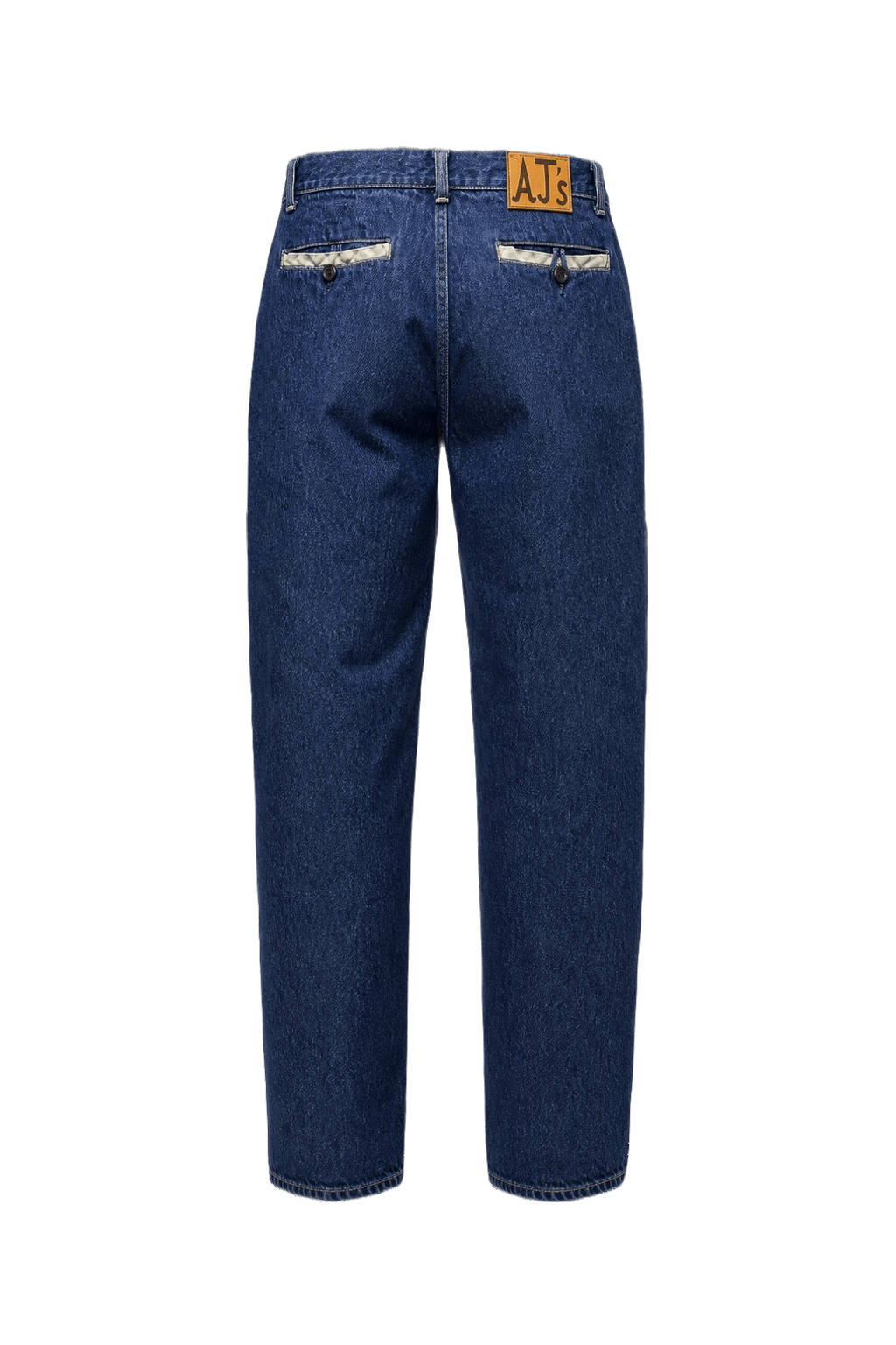 1990s Dark Indigo Blue Denim Jeans - Back View