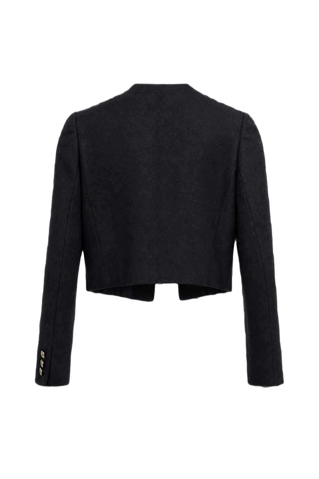1980s Black Wool Jacket - Back View