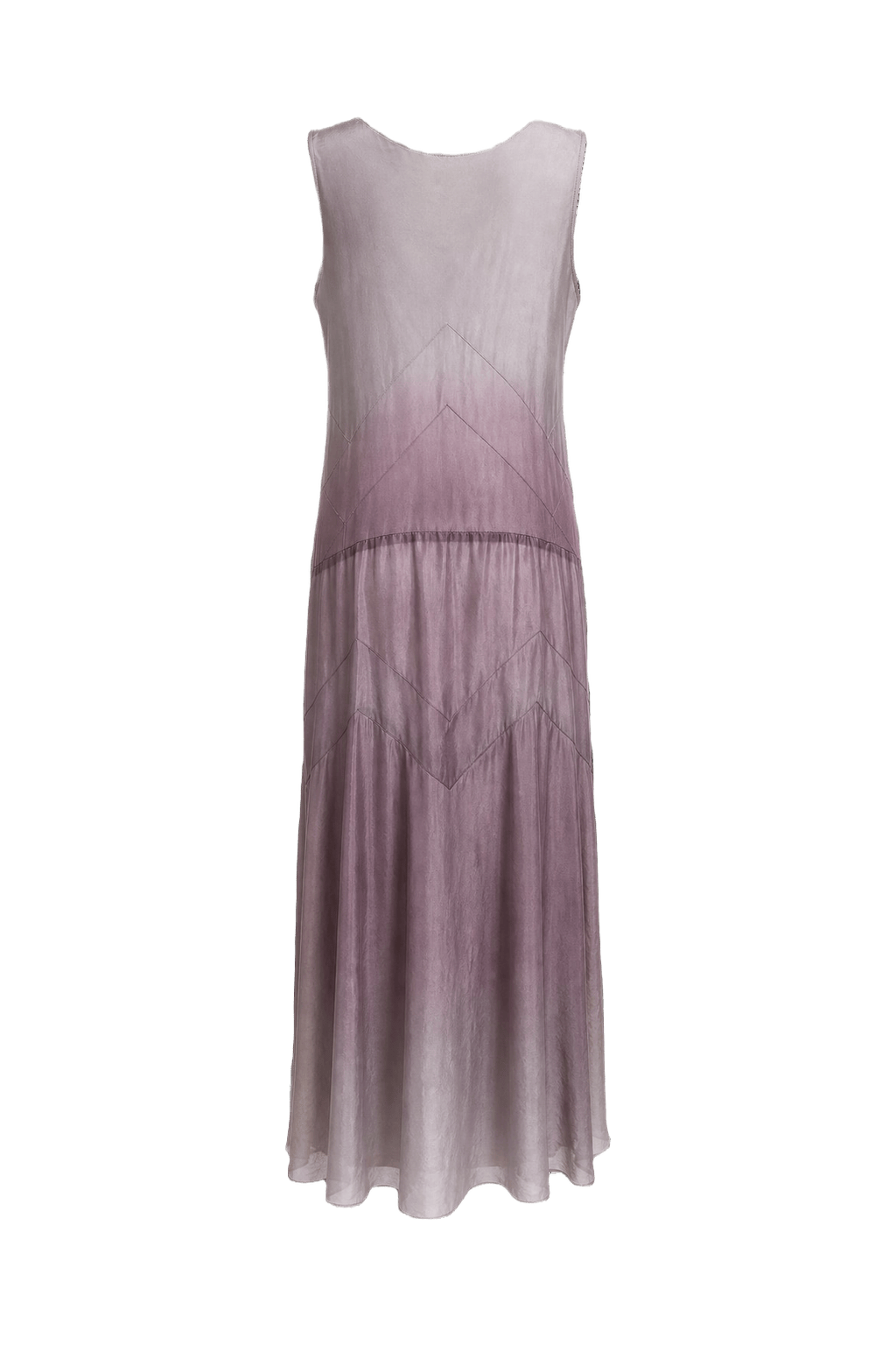 1970s Lavender Silk Dress - Back View