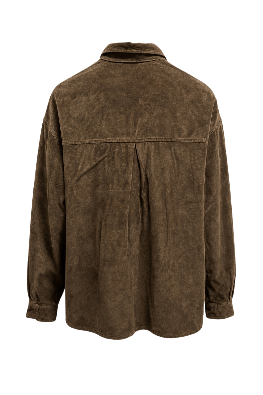 1980s Dark Brown Suede Jacket - Back View