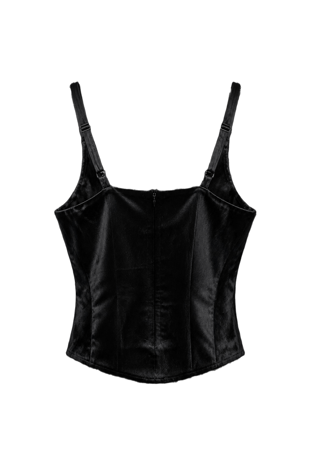 1990s Black Polyester Tank Top - Back View