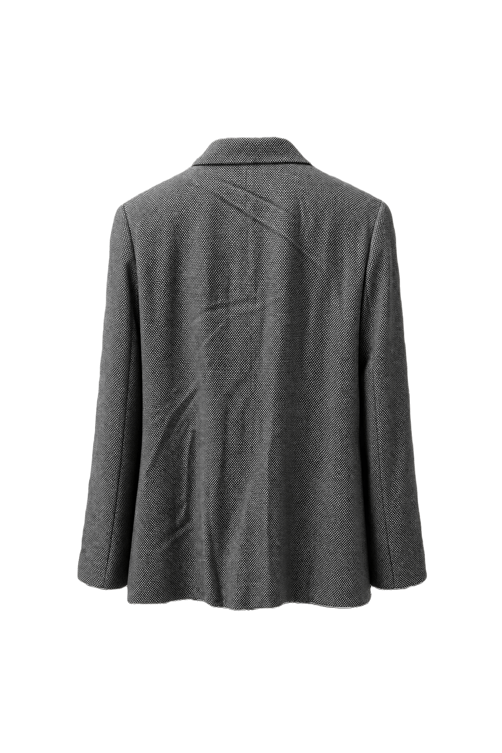 1980s Grey Wool Blend Blazer - Back View