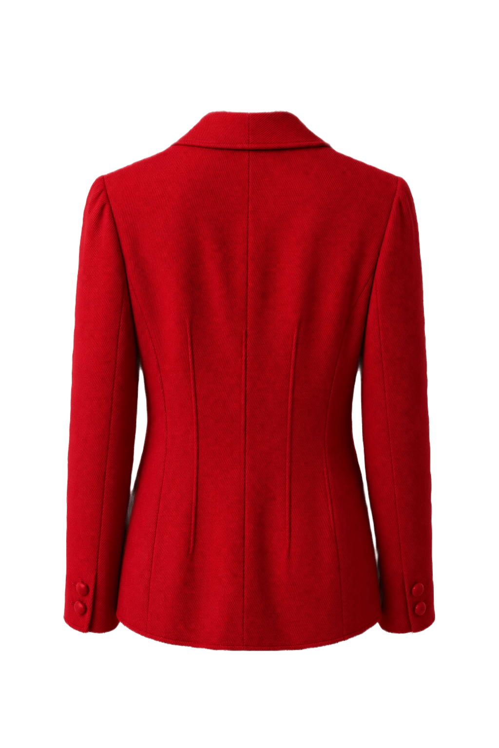 1980s Red Polyester Blazer - Back View