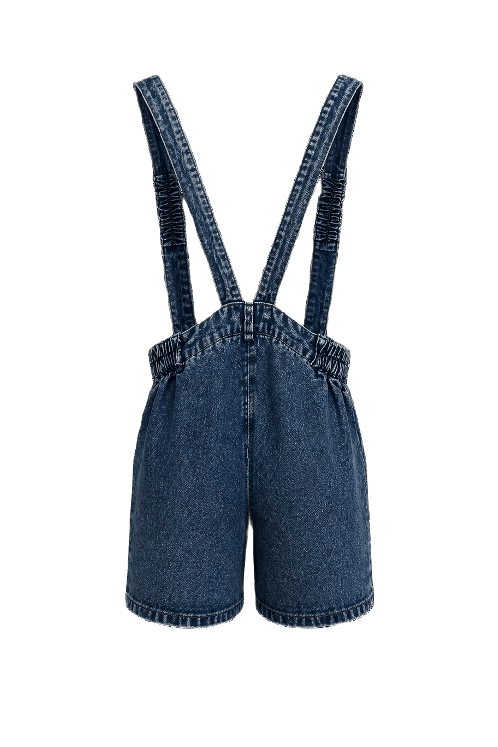 1970s Blue Denim Kids Shorts - Back View