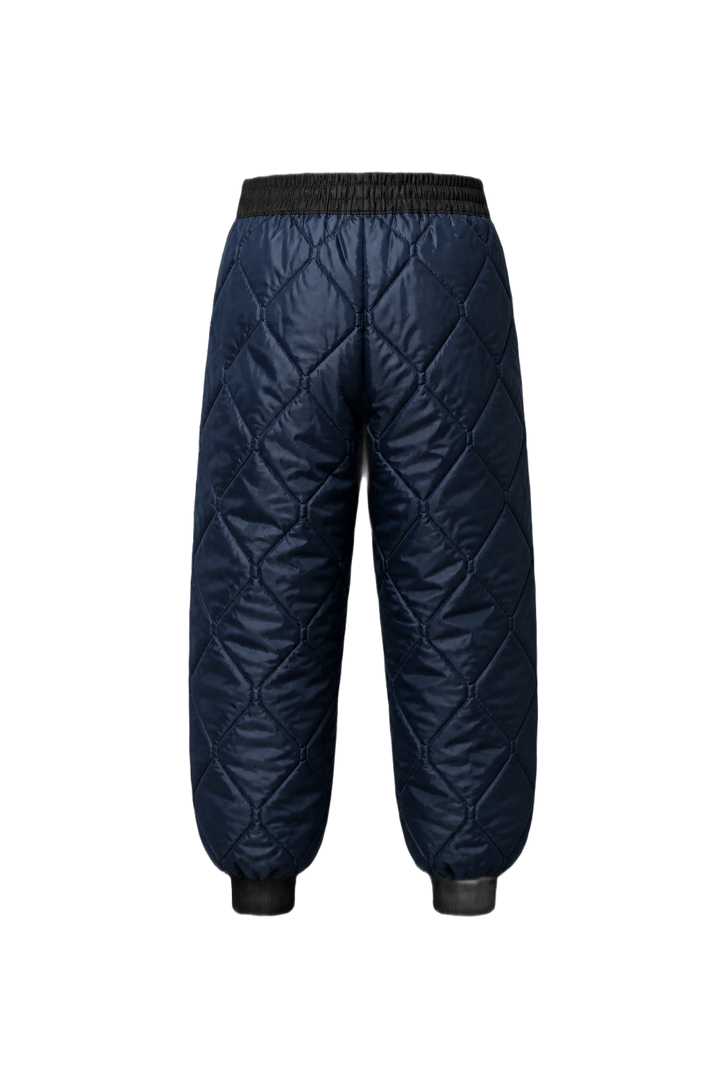 1980s Navy Blue Synthetic Pants - Back View