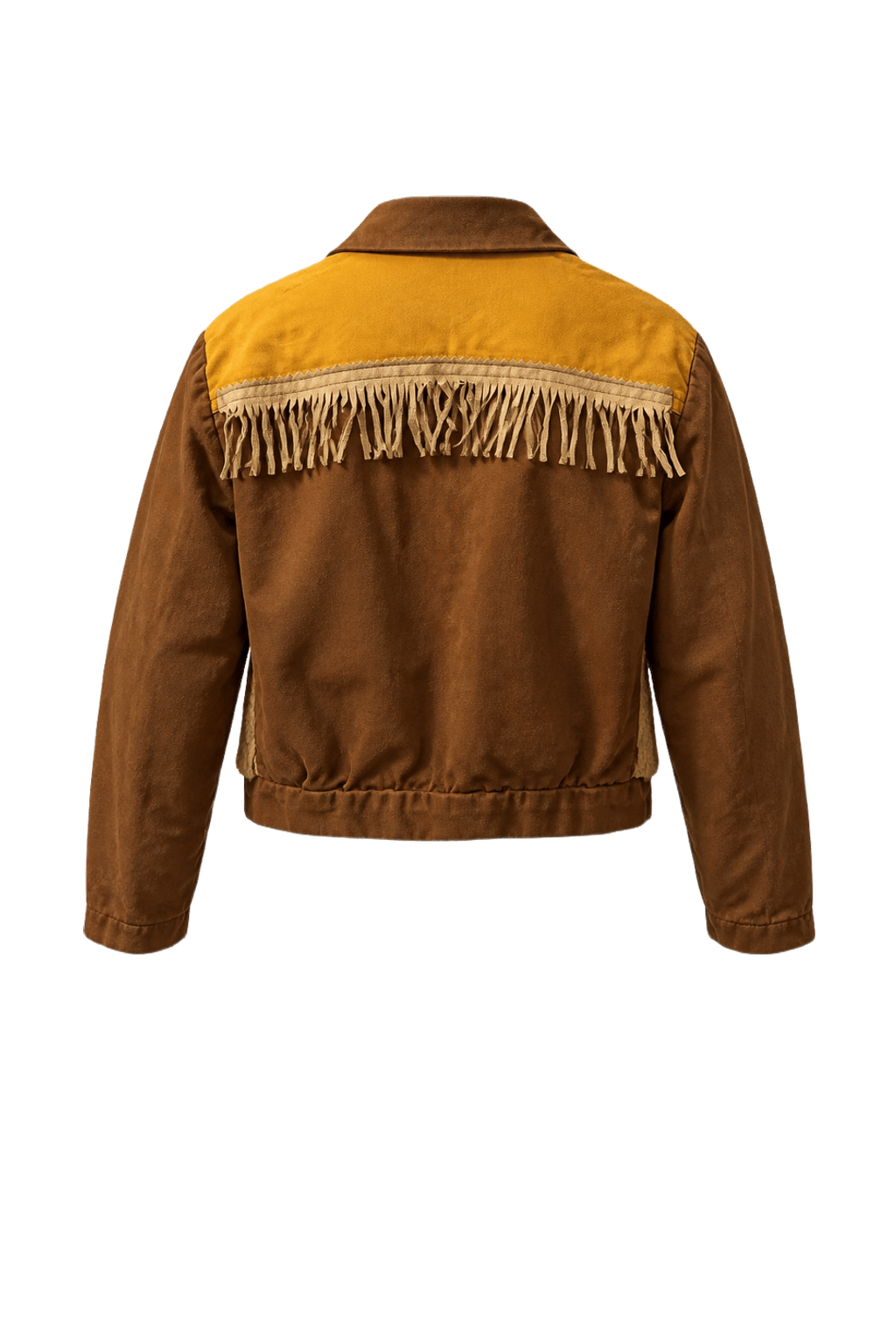 1960s Brown Cotton Jacket - Back View