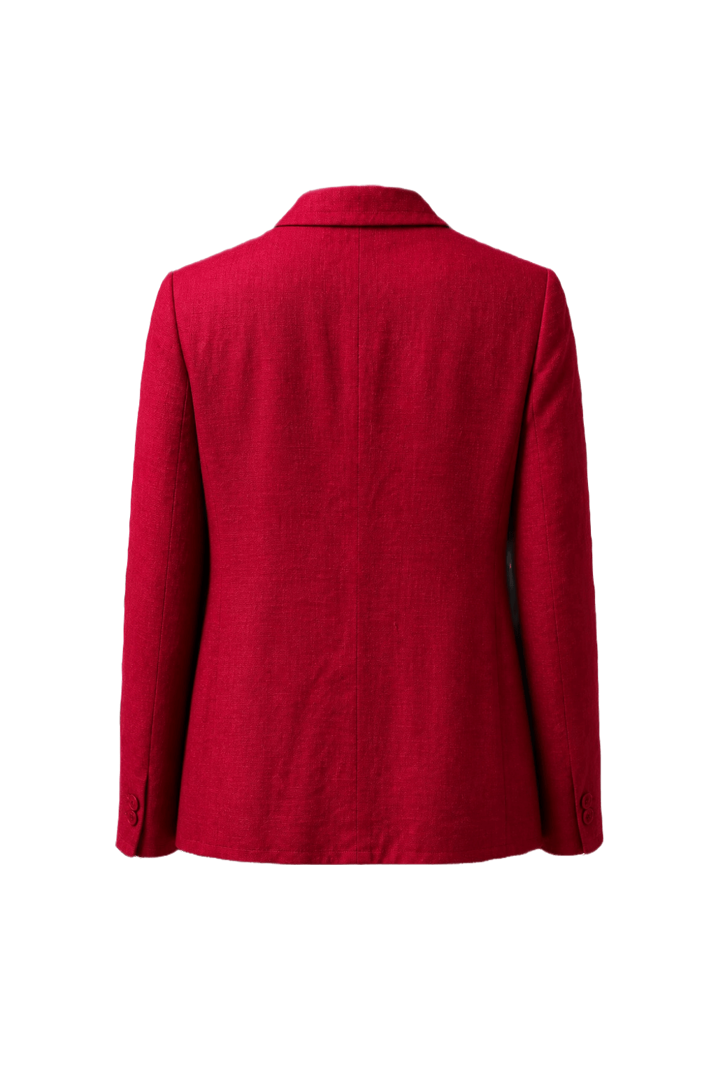 1980s Deep Red Wool Blazer - Back View