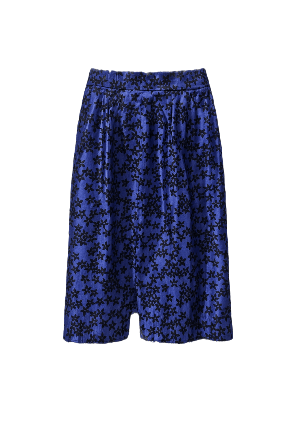 1970s Blue Polyester Skirt - Back View