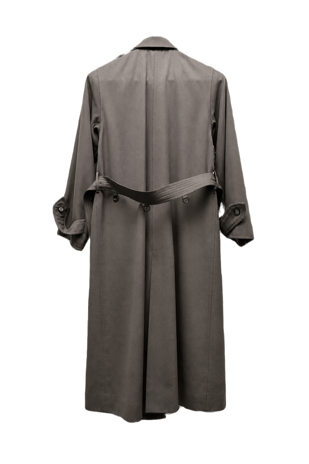 1980s Taupe Wool Blend Coat - Back View
