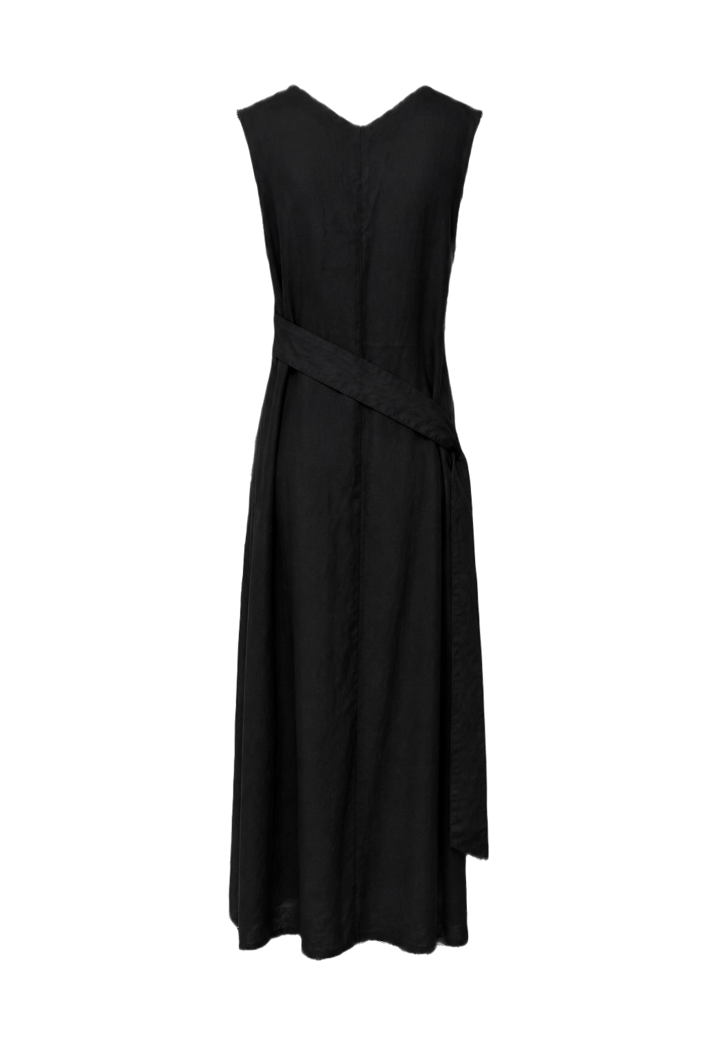 1990s Black Synthetic Dress - Back View