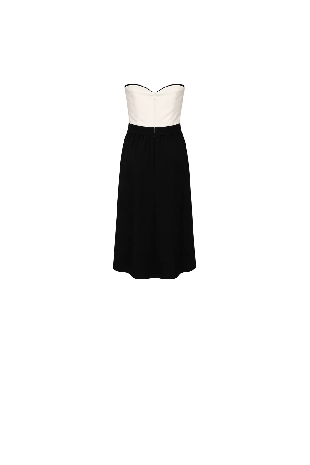 1960s Black Cotton Blend Dress - Back View