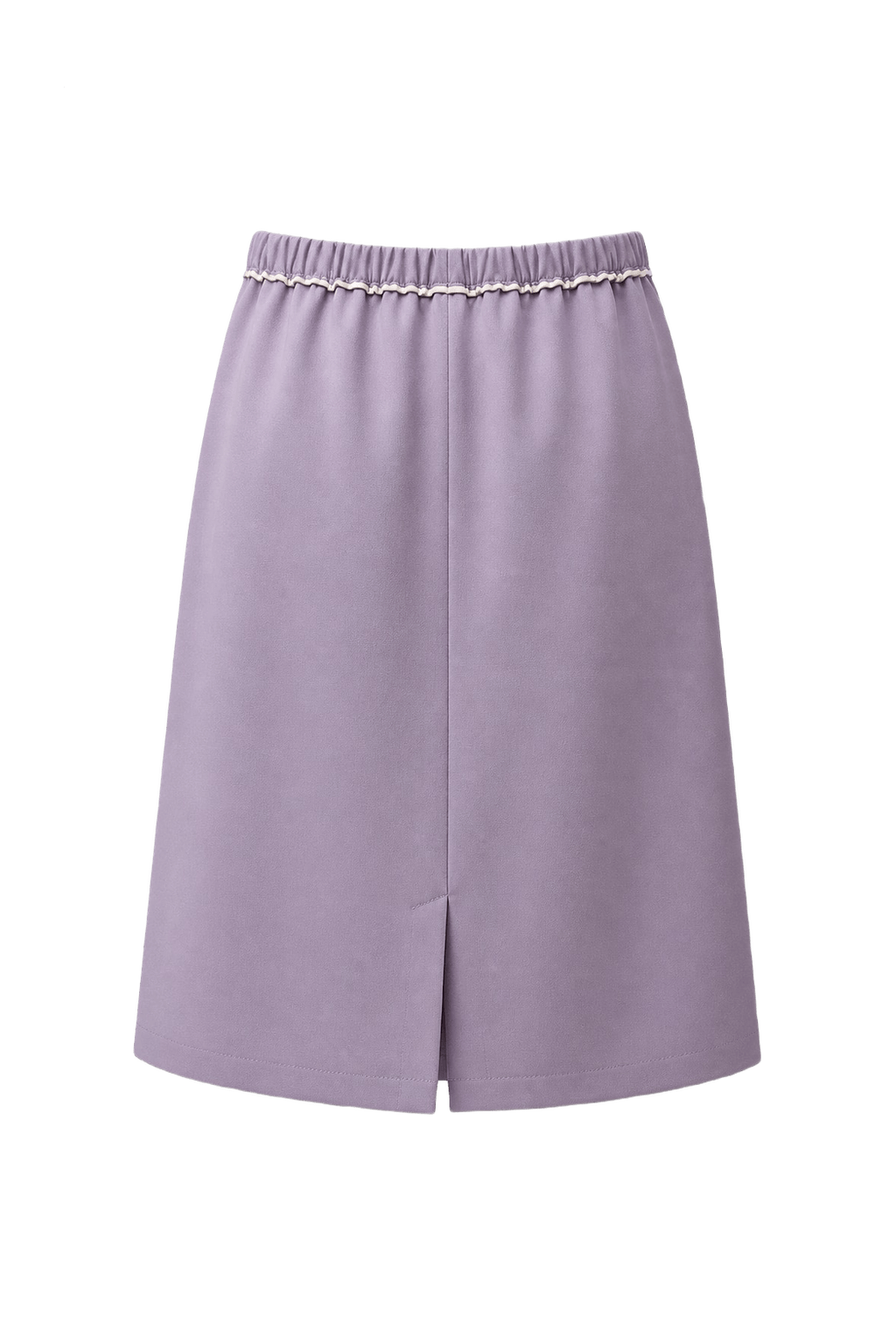 1970s Pastel Purple Polyester Skirt - Back View