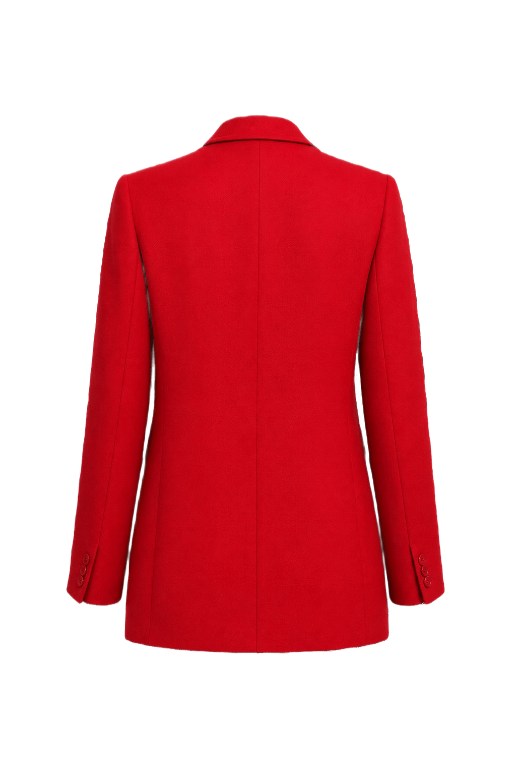 1970s Red Wool Blend Blazer - Back View