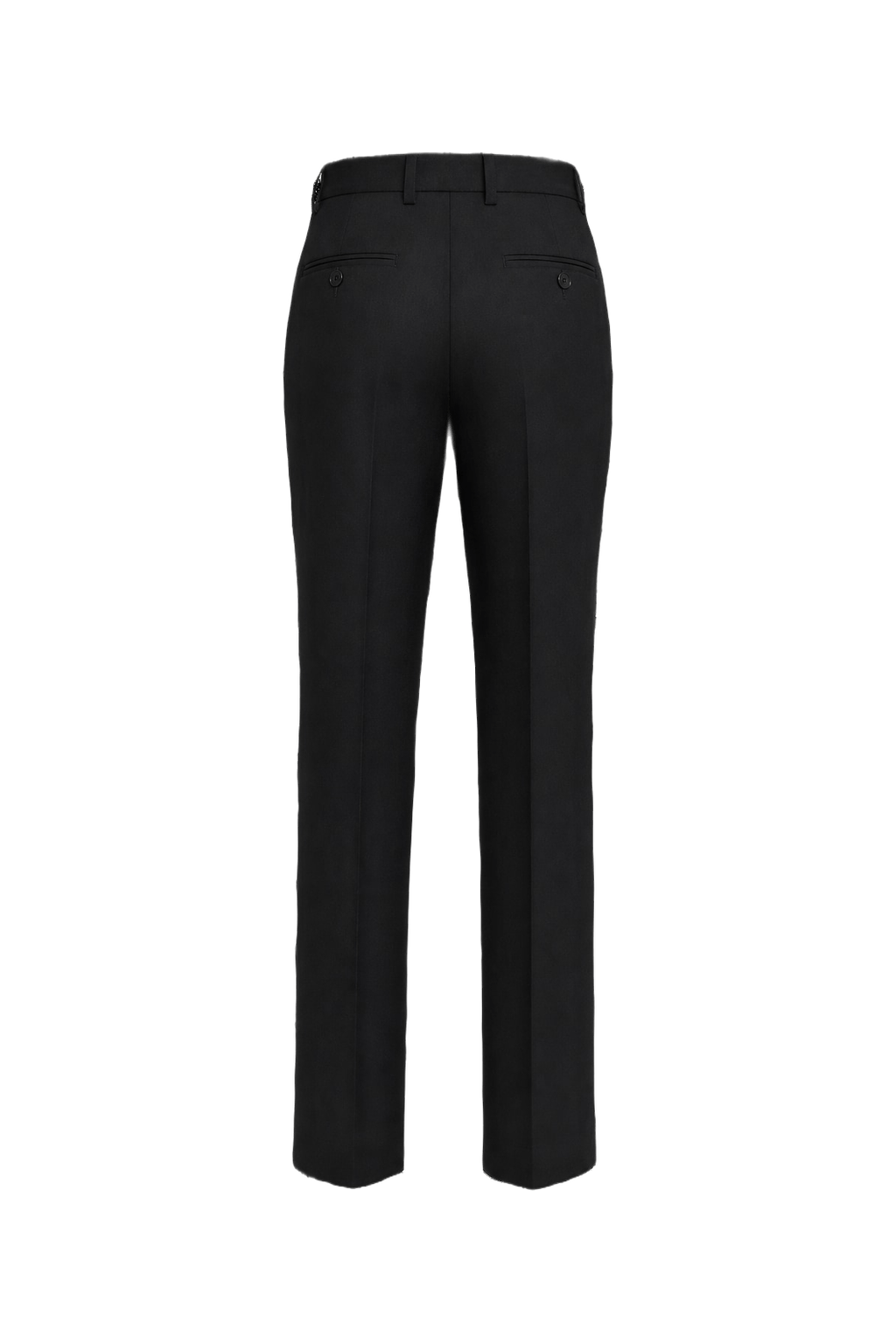 1990s Black Wool Blend Trousers - Back View