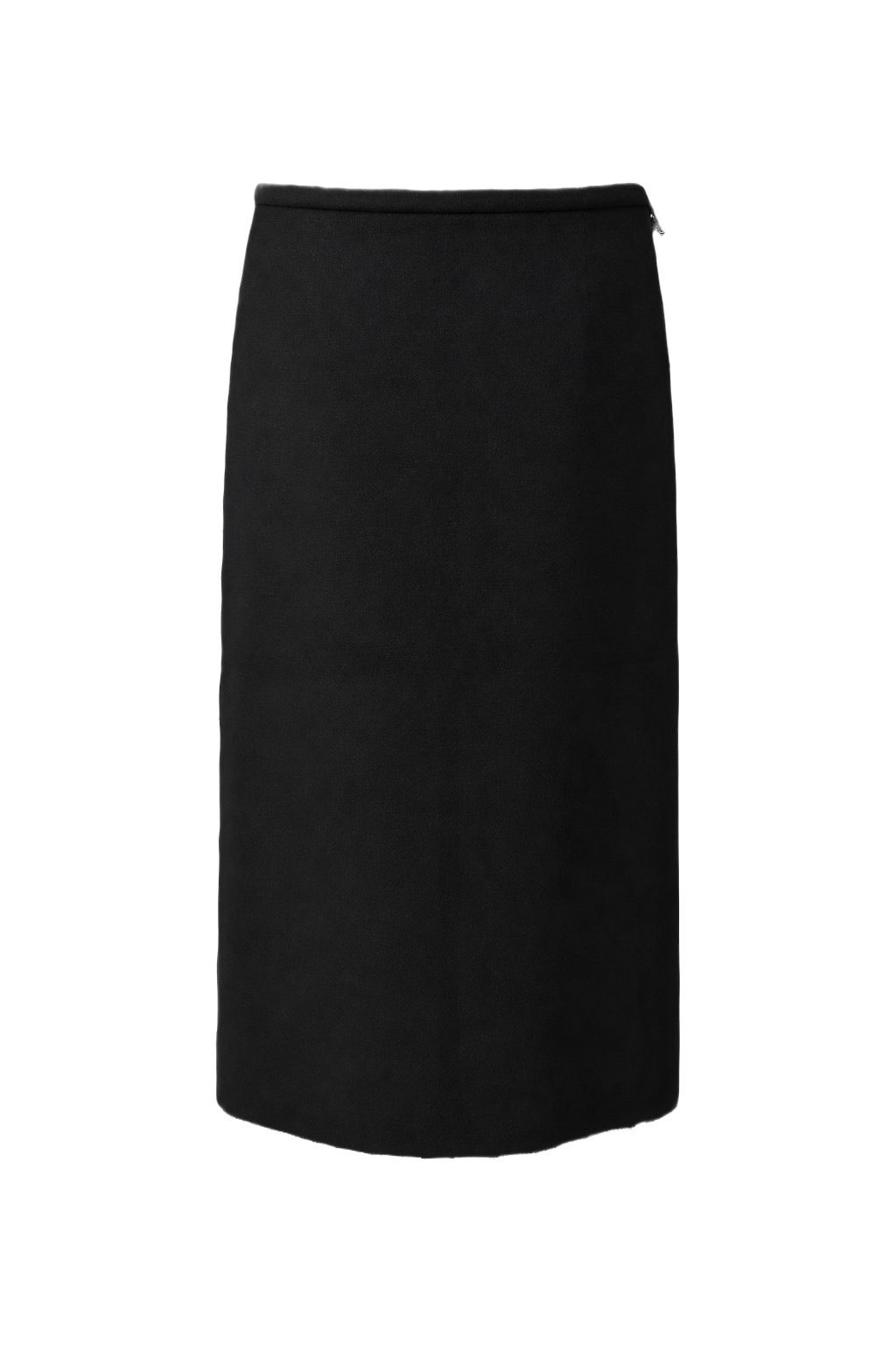 1990s Black Wool Blend Skirt - Back View