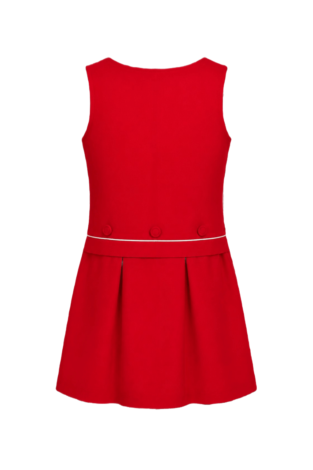 1960s Red Cotton Dress - Back View