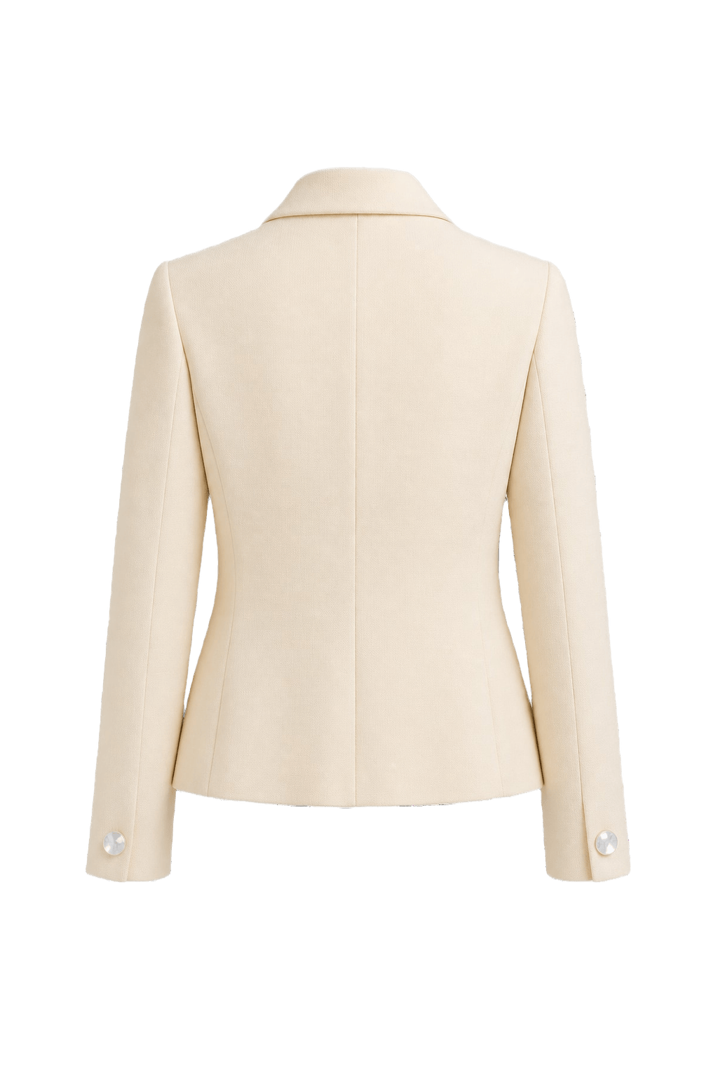 1970s Cream Wool Blazer - Back View